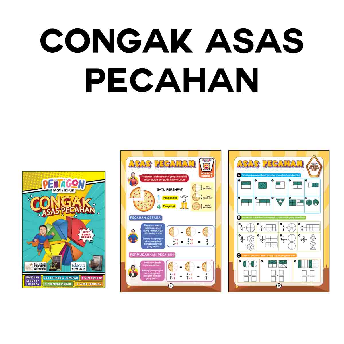 Kombo Level 2 - Congak Asas Pecahan, Perpuluhan dan Peratus